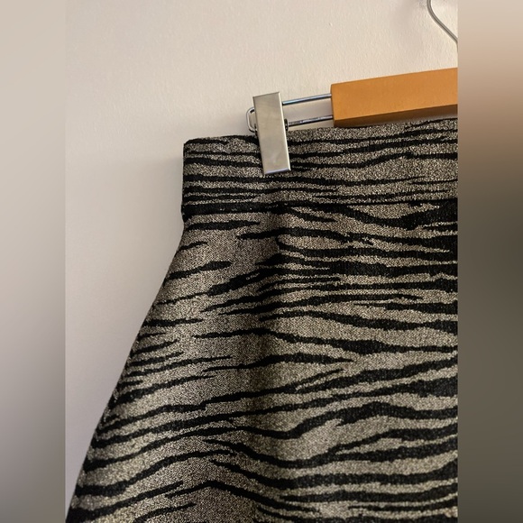 A.L.C. Zebra Metallic Mini Skirt (size Medium) - Picture 11 of 13